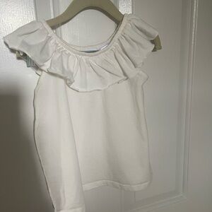Zara Kids White Ruffle Blouse